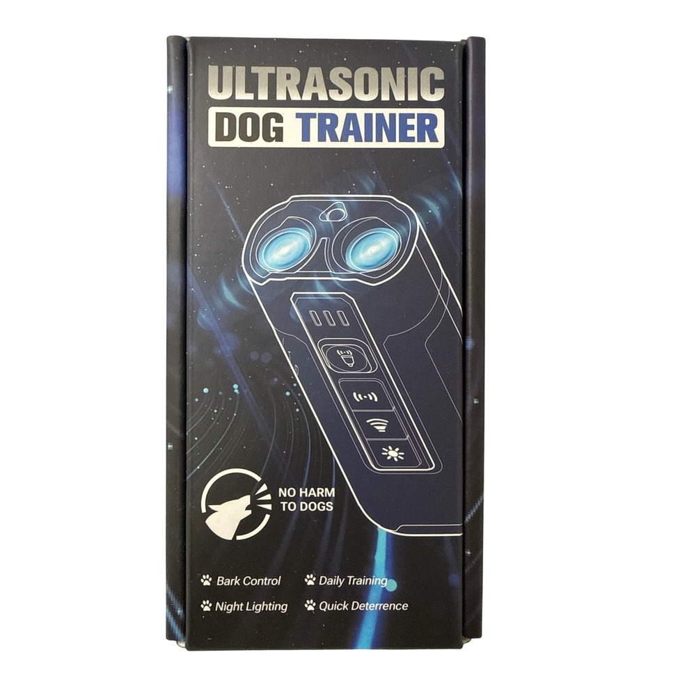 TIZE TZ-U59 Ultrasonic Dog Trainer Handheld Bark Deterrent Blue‎ 50ft Range NEW
